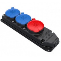 Тройной разъем Bemis BK6-2504-4613 3х25А каучуковый (6.1.96292)