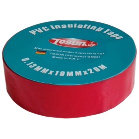 Ізоляційна стрічка TOSUNlux PVC 20м червона (6940151079842)