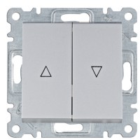 Вимикач для жалюзі Hager WL0322 Lumina 10АХ/230В (сріблястий)