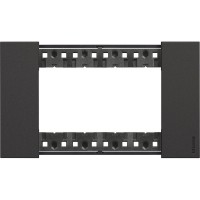 Рамка на 4 модулі Bticino Living Now KA4804KG (італійський стандарт) чорна
