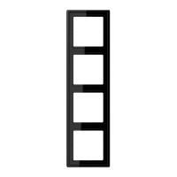 Рамка 4-постовая Jung LS 990 LS984SWM черная матовая