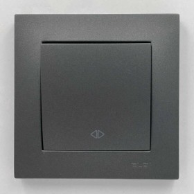 Вимикач EL-BI VEGA антрацит матовий 1-кл проміжний ( 510-016700-214 )