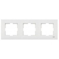 Рамка потрійна горизонтальна VIKO Karre біла