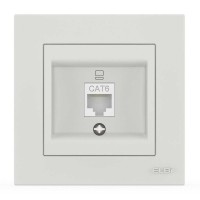 Розетка EL-BI VEGA білий мат комп'ютерна 1-на CAT6 RJ45 ( 510-016200-247 )