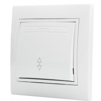 Прохідний вимикач Аско-Укрем Fl одноклавішний (ВВпсб10-1-0-Fl-W)