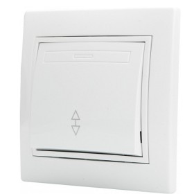 Проходной выключатель Аско-Укрем Fl одноклавишный (ВВпсб10-1-0-Fl-W)