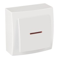 Вимикач Nilson Themis білий 1кл з підсвіткою (26111002)