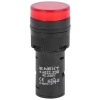 Сигнальна арматура E.Next e.ad22.230.red Ø22мм 230В АС червона (s009023)