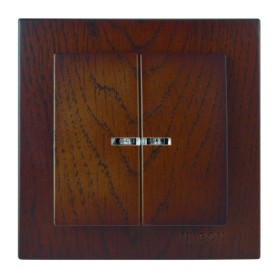 Вимикач Nilson Touran горіх 2кл з підсвіткою ( 24271004 )