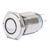 Кнопка Аско-Укрем TYJ 16-362 2NO+2NC 220В с подсветкой и фиксацией желтая (A0140010101)