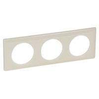 Рамка трехместная Legrand Celiane слоновая кость глянец