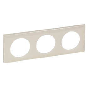 Рамка трехместная Legrand Celiane слоновая кость глянец