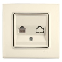 Розетка телефонна кремова VIKO Linnera