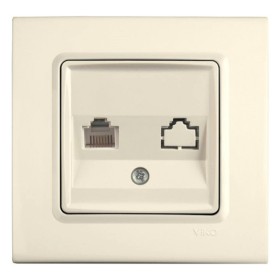 Розетка телефонна кремова VIKO Linnera