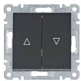 Выключатель для жалюзи Hager WL0323 Lumina 10АХ/230В (черный)