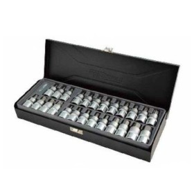 Набір головок зі вставками Whirlpower 1614-SK53 (23354) 1/2" Torx, Hex, Spline (25шт в металевому кейсі)