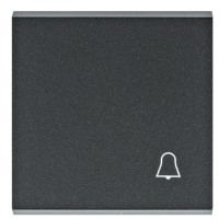 Клавиша Hager WL6013 Lumina с символом «Звонок» (черная)