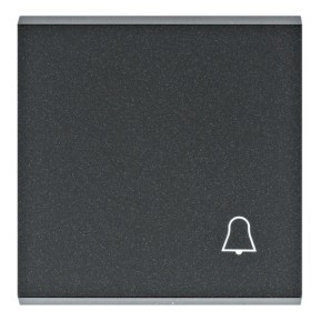 Клавіша Hager WL6013 Lumina із символом «Дзвінок» (чорна)