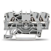 Трехконтактная клемма Wago 2002-1301 Topjob S 2,5-4мм² (серая)