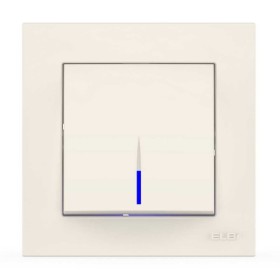 Вимикач EL-BI VEGA білий 1-кл з підсвіткою ( 510-010200-201 )