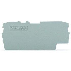 Кінцева/розділювальна пластина Wago 2002-1691 з розмикачем для клем на 2 дроти 2,5мм² (сіра)