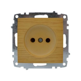 Розетка ELBI ZENA Woodline клен 1-я без заземления без рамки ( 609-012700-215 )