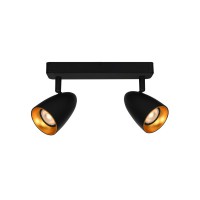 Светильник поворотный, спот Italux SPL-36748-2-BK-GD Tino GU10 2x10W IP20 черный