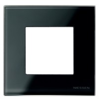 Одноместная рамка ABB Zenit N2271 CN стекло (черное)
