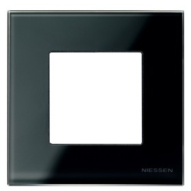 Одноместная рамка ABB Zenit N2271 CN стекло (черное)