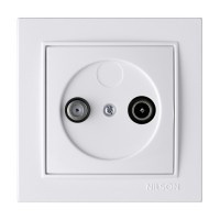 Розетка Nilson Thor біла 1-на TV-SAT прохідна ( 27111036 )