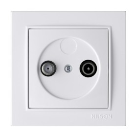 Розетка Nilson Thor біла 1-на TV-SAT прохідна ( 27111036 )