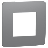 Однопостовая рамка Schneider Electric NU280221 (дымчато-серый/белый)