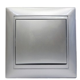 Одинарний вимикач Elcor Emily 9215 (211542) (сірий металік)