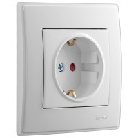 Розетка Lezard «Lesya» (705-0202-122B) с/з (белая)