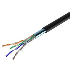 Кабель зовнішній КППЕ-ВП FTP кат.5е 4х2 0,51 0,51 24AWG поліетилен(чорний), бухта 305м