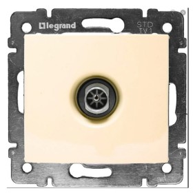 Механизм розетки телевизионной концевой Valena слоновая кость