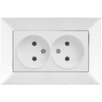 Розетка подвійна Meridian, білий