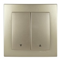 Вимикач Nilson Touran золото жалюзі 2-кл ( 24151011 )