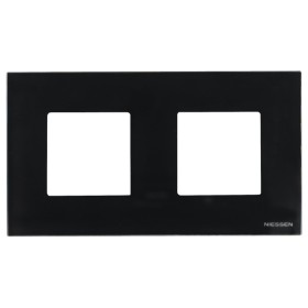Двомісна рамка ABB Zenit N2272 CN скло (чорне)