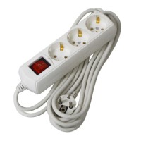 Удлинитель UEC ECO П03В 3 места 2P+PE/5м 3х1мм2 10А/250В с выключателем