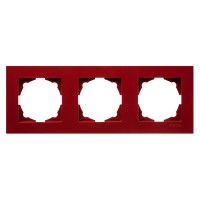Рамка 3-местная Gunsan Eqona вишневая