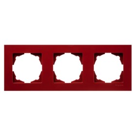 Рамка 3-местная Gunsan Eqona вишневая