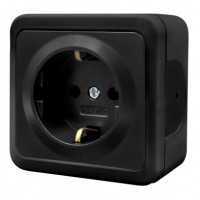 Накладная розетка NE-AD MULTIMA 92-53-08 с з/к черная