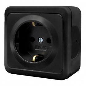 Накладна розетка NE-AD MULTIMA 92-53-08 з з/к чорна