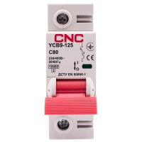 Автоматичний вимикач CNC YCB9-125 1Р 80А 10kA C