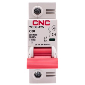 Автоматичний вимикач CNC YCB9-125 1Р 80А 10kA C