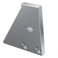 Заглушка Lumines для типу I6 8мм з отвором ліва срібло