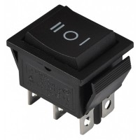 Перемикач Аско-Укрем KCD2-203 B/B (I-0-II) чорний (A0140040106)