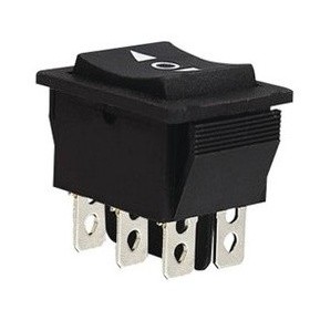 Перекидной переключатель TNSy KCD2-223 B/B с самовозвратом черный (TNSy5500785)