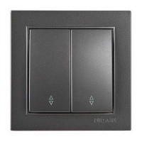 Вимикач Nilson Thor антрацит 2кл прохідний ( 27161009 )